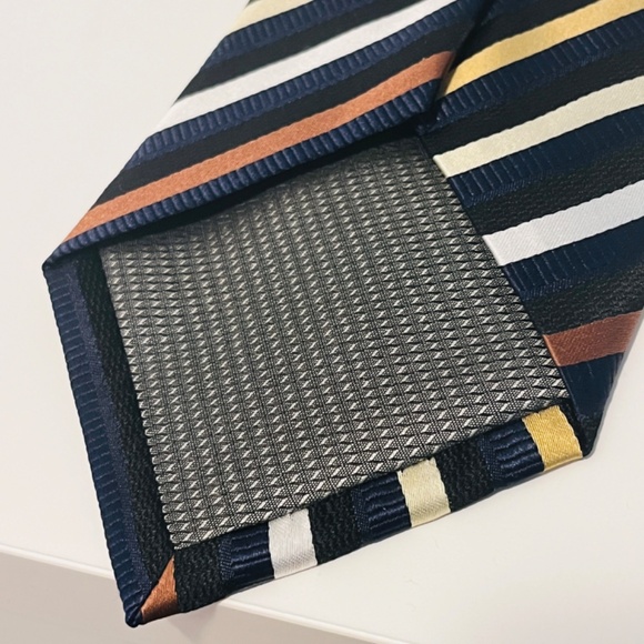 Set Italian 💯 Silk  Ties Valerio Garati Hand Made & Pronto Uomo Platinum Vtg - Picture 6 of 12